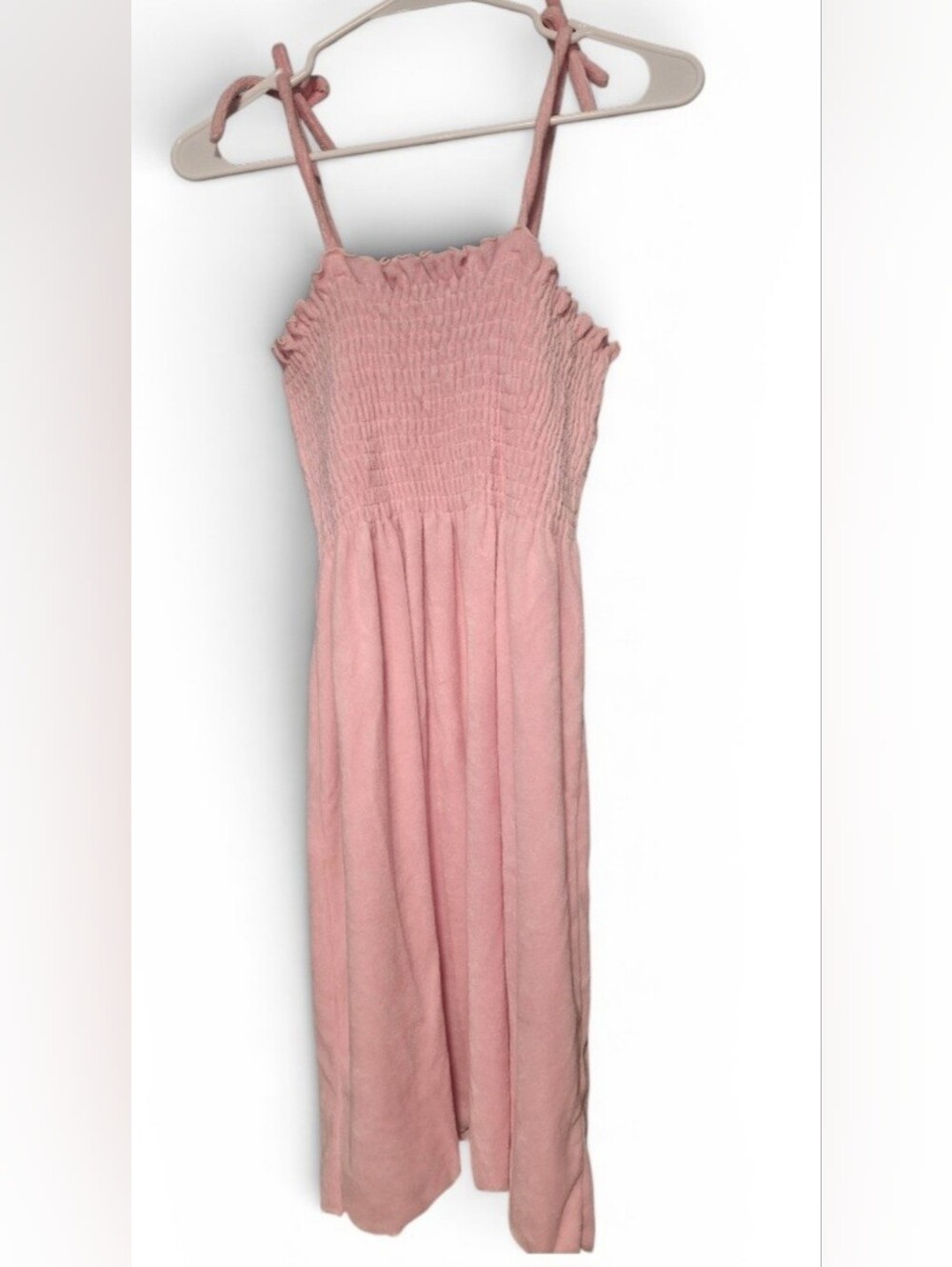 Circo Pink Tie-Shoulder Smocked Cover Up